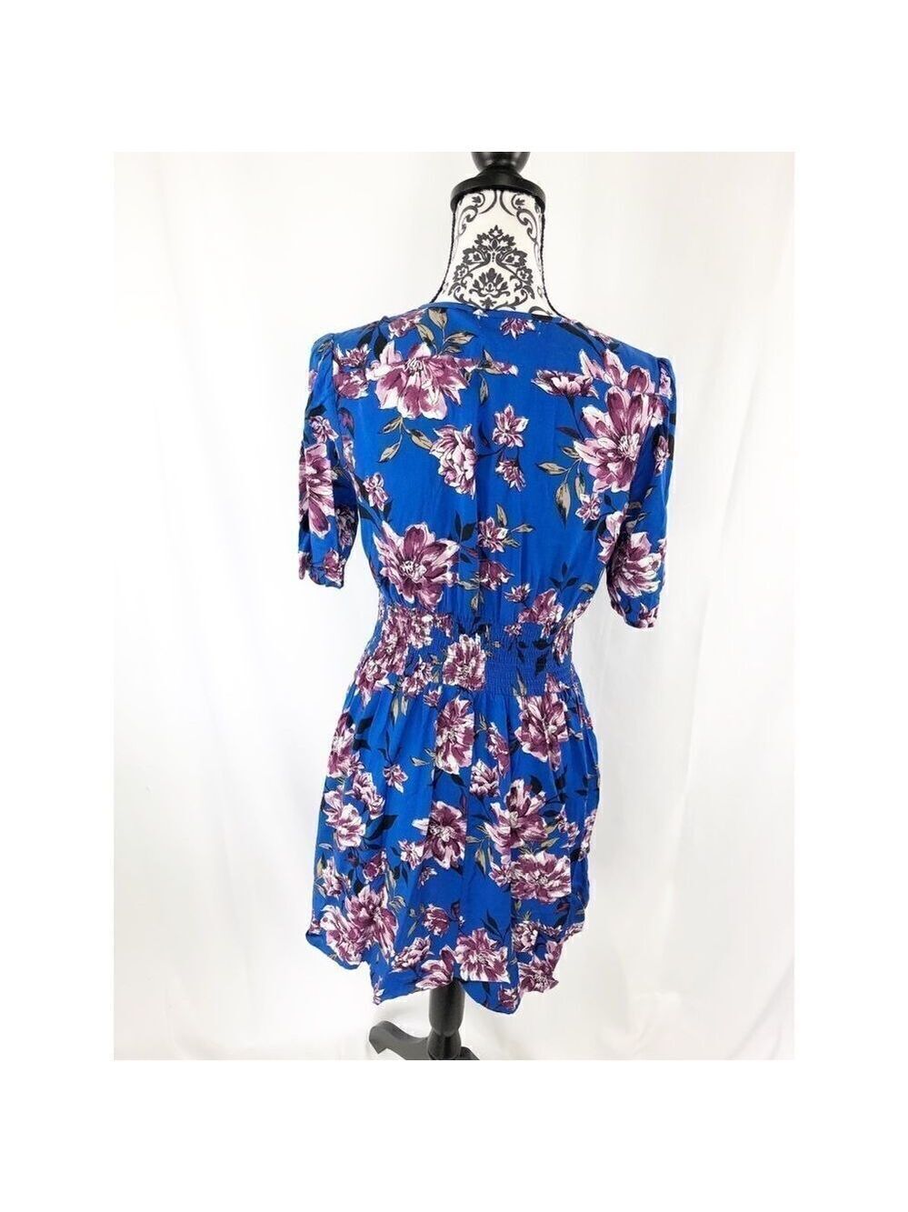 Band Of Gypsies Floral Button Fit & Flare Dress - Picture 6 of 9